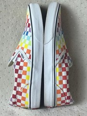 VANS Kid’s Slip On Rainbow Checkerboard Sneakers Size 7 Kids 500714