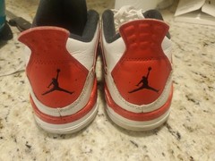 Jordan 4 Retro (PS) White/Fire Red/Black BQ7669-161 US Youth Size 2Y