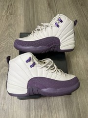 Size 7 (GS) – Jordan 12 Retro Desert Sand Pro Purple Grape RARE (Gently Worn)