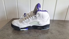 Jordan Air Jordan 5 Retro Concord White Purple Black Leather Sneakers Youth 6.5Y