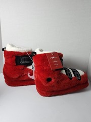 Kids Wondershop Red Ski Bootie Fuzzy House Slipper Sz 2-3 NWT