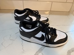 Nike Dunk Low GS Black White Unisex Kids Sneakers Leather 6.5Y CW1590-100