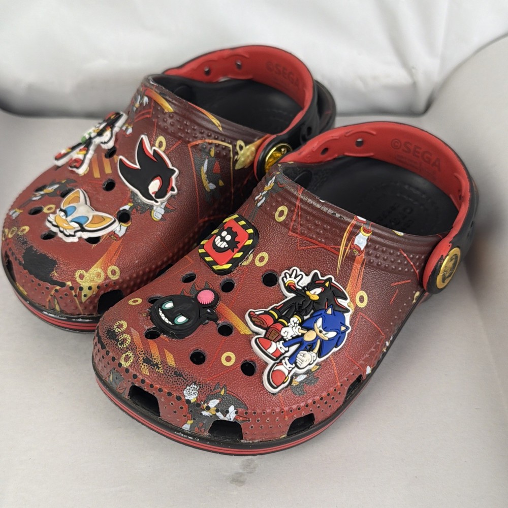 Sonic The Hedgehog Crocs Size C7