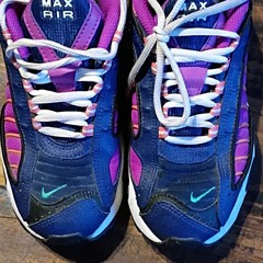 Nike Air Max Kids Blue Purple Pink White Athletic Sneakers Low Top