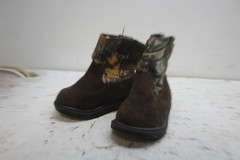 FADED GLORY Warren II Kid’s Camo Green Brown Cowboy Farm Boots | US SIZE 4