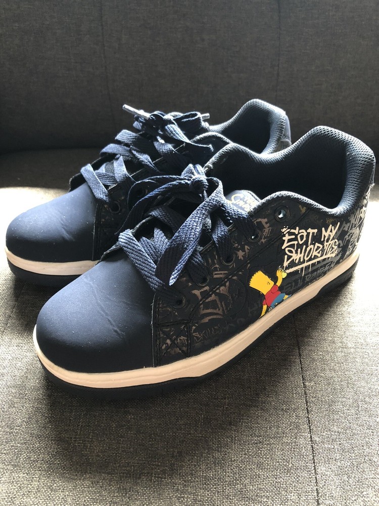 The Simpsons X HEELYS Bart Simpson Shoe Skates Navy Youth Size 5