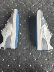 Nike Dunk Low Gray White Blue Unisex Kids Sneaker 4.5Y DV5456-019