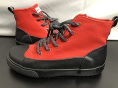 Hunter for Target High Top Canvas Rubber Dipped Sneakers Youth Sz 2 Red Black