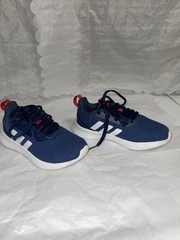 adidas FY9475 Kids Mesh Athletic Sneakers Navy White Red Size 11K