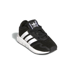 adidas OrthoLite Black/White 3-Stripes Slip-On Athletic Shoes Toddler Kids 9K