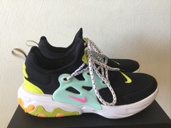 Nike react black/blue/pink/green/orange shoes Youth Size 6