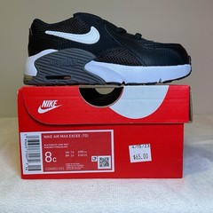 TD Nike Air Max Excee Black White Dark Grey CD6893-001 NEW Kids Toddler Size 8c