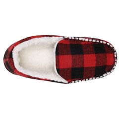 Capelli Buffalo Plaid Moccasin Boys Faux Berber Lined Indoor Slippers SIZE SMALL