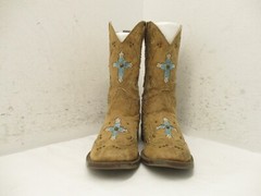 Roper Southwest Cross Square Toe Cowboy Boots Kids Sz 10 Style 09-018-1901-0990