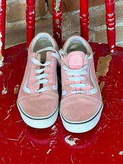 Vans Old Skool Pink Suede Canvas Sneakers Kids Size 3 Youth Classic Skate Shoes