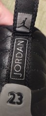 Air Jordan Nike 12 Retro Barons SIZE 8 C black/ grey lace up sneakers