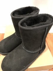NEW UGG Classic Boots II Shearing Kids 1 EU 32.5 Black