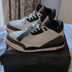 Jordan Air Jordan 3 Retro (PS) White/Black/Red/Gray Kids 1.5 DM0968-103