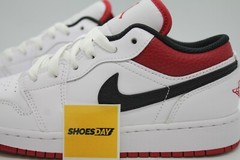 AIR JORDAN 1 LOW WHITE GYM RED GS(GRADE SCHOOL) 553560-118