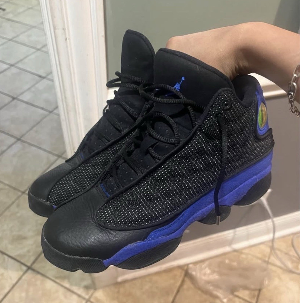 Jordan Air Jordan 13 Retro (GS) Black/Blue Leather Mid Top 5.5Y