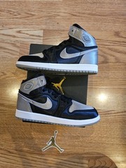 NEW Jordan 1 Retro High OG Satin Shadow PS 1 FD5304 010 Black /Grey 3Y