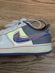 Nike Air Force 1 Low GS Dunk Youth CT1628-001 Gray Athletic Shoes Size 5.5Y