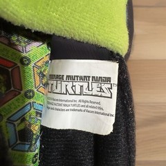 TEENAGE MUTANT NINJA TURTLE Slippers Toddlers Large 9/10 Slip On Plush TMNT EUC