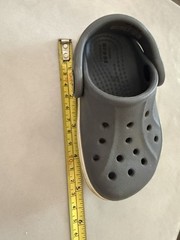 Crocks Bayaband Clogs Toddler Size 4 US Grey with Green