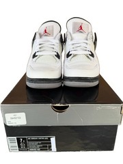 Air Jordan 4 Retro cement 2012 (GS) Kids US 7Y White/Black/Gray Low top