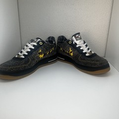 Nike Air Force 1 LV8 DB1976 Dark Denim Yellow Camo Swoosh Size 5.5 Youth