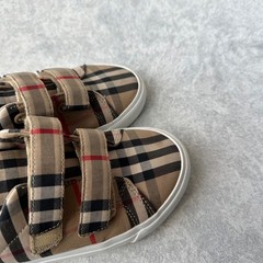 Kids Burberry Nova Check Plaid Strap Shoes Size 31 EU