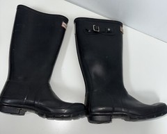 Hunter Kids Original Gloss Rain Boots Size Girls 5 Boys 4 UK 3 Navy Blue Tall