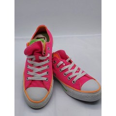 Converse Chuck Taylor All Star Neon Pink Double Tongue Low Top Shoes Kids Size 5