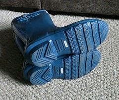 Hunter Big Kids Original Gloss Rain Boots In Ocean Blue Size 3