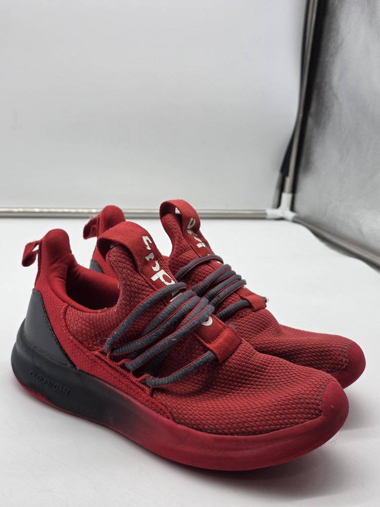 Adidas Cloudfoam Shoes Kid 3 Red Lite Racer Adapt 7.0 Running Athletic Sneakers