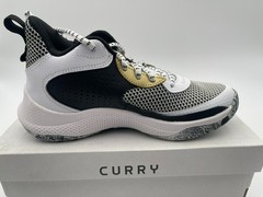 Under Armour GS Curry 3Z 24 Black White Gold Shoes Size 5 Youth Unisex NEW w/Box