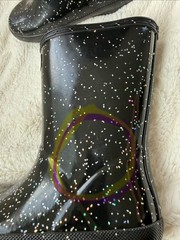 NWD $90 Hunter Little Kid First Classic Giant Glitter Boot Black US11/UK10/EU28