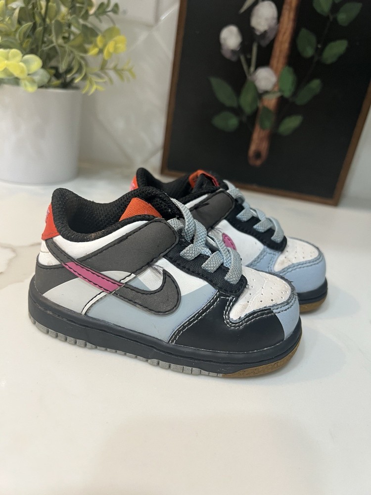 Nike Dunk Low SE TD Dance Toddler Shoe Summit White LT Armory Blue Size 5C
