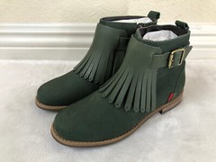 Marc Joseph New York Unisex Kids Leather Ankle Boot Kilt Detail Chelsea SIZE12