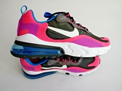NIKE AIR MAX 270 REACT GS TRAINING BIG KIDS‘ SHOES SIZE: 5Y, 6Y, 6.5Y, 7Y