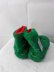Cat & Jack Size L 4-5 Kids‘ Green Christmas Tree Booties Slippers