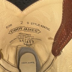 Cody James Youth Sz 2 D Brown Cowboy Western Boots