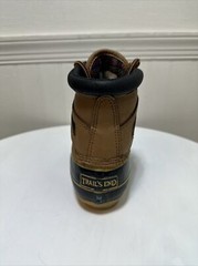 Trail’s End Thermolite Brown Navy Duck Boots Steel Shank Flannel Lined Youth Sz3