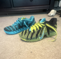Nike Ja 3 Custom Unisex Kids Mid Top Basketball Shoes US 6.5 Blue/Green/Black