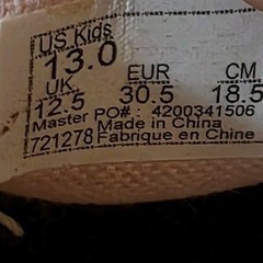 Vans Kids Classic Slip-On Rose Gold Glitter Skate Shoes Size 13