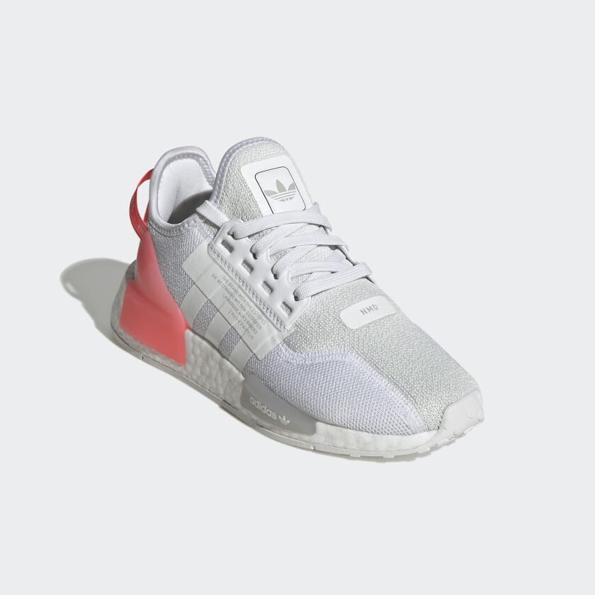 Adidas NMD_R1 V2 Low J White Big Kid’s Athletic Running Shoes GW3554
