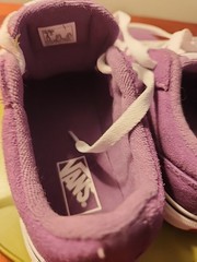 VANS Seldan Pop Lunar Rock Sneakers Shoes Logo Purple Youth Size 2 Worn Once EUC