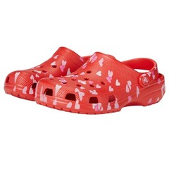 Crocs Classic Valentines Day Kids J5/ Women’s 7 Cherry Red Hearts Butterflies