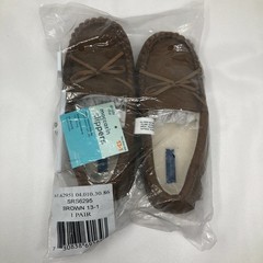 Stride Rite Brown Moccasin Slippers Unisex Boys Girls Size 13 – 1 Warm Comfort
