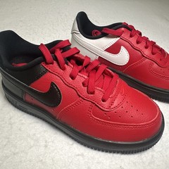 Nike Kids Force 1 Low LV8 5 Lace Size 13c Red White Black
